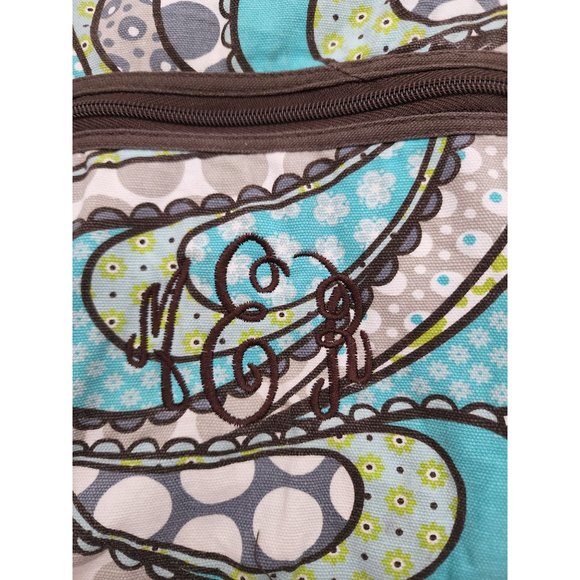 Thirty One Monogramed Cross Body Paisley Print Womens Purse - Picture 3 of 7